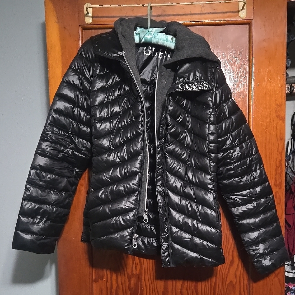 GUESS Women's Black Puffer Jacket